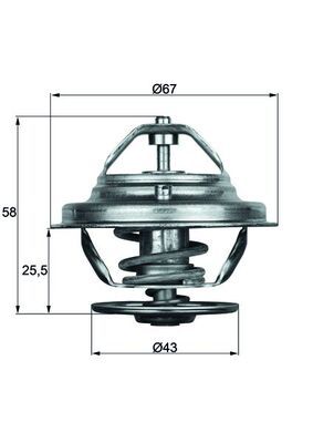 Product Image - Thermostaat, koelvloeistof - TX1975D - MAHLE