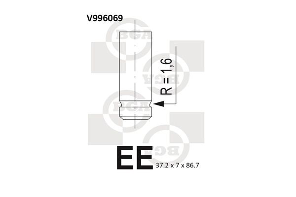 Впускний клапан, Bg Automotive V996069