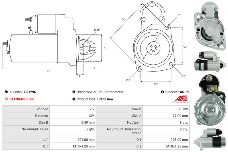 AS-PL S3129S Starter