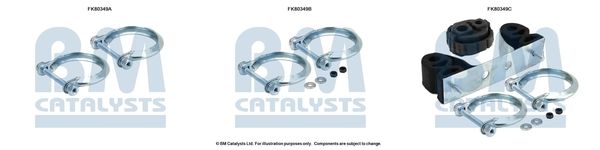 BM CATALYSTS szerelőkészlet, katalizátor FK80349