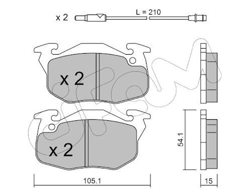 Set placute frana,frana disc 822-037-3 CIFAM