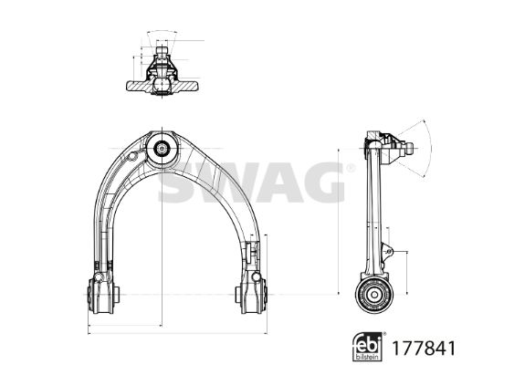 SWAG 33 10 4327 Control/Trailing Arm, wheel suspension