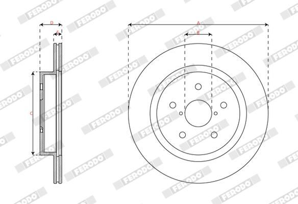 FERODO DDF2638C Brake Disc