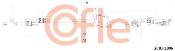 Тросовий привод, коробка передач, Cofle 92.2CB.RE006