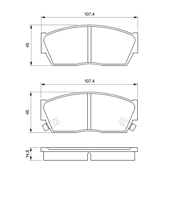 Set placute frana,frana disc 0 986 468 950 BOSCH