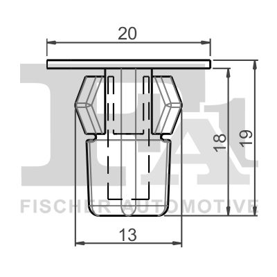 FA1 77-60007.5 Clip, trim/protection strip