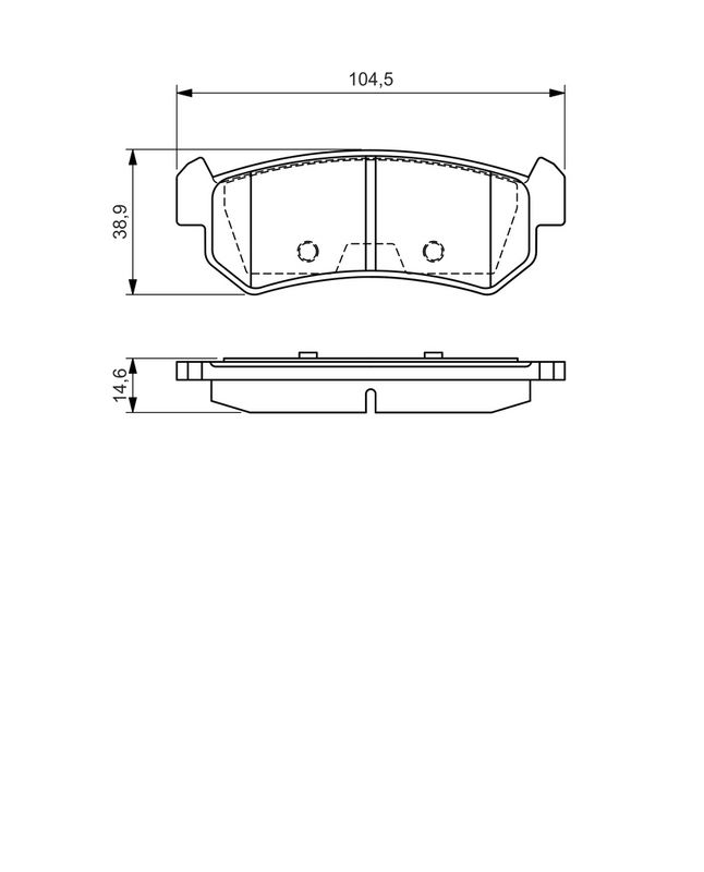 Piduriklotsi komplekt, ketaspidur, BOSCH 0 986 494 133