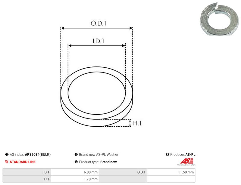 AS-PL ARS9034(BULK) Repair Set, alternator