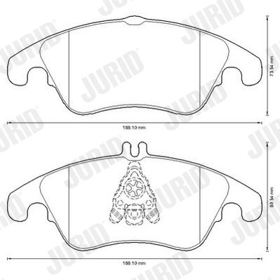 JURID 573291JC Brake Pad Set, disc brake