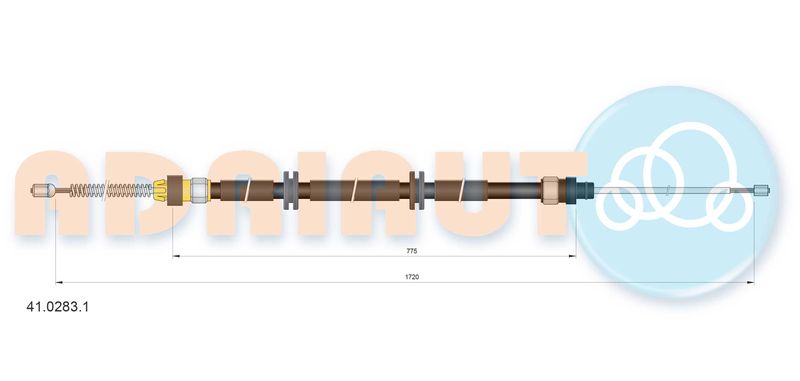 Тросовий привод, стоянкове гальмо, Adriauto 41.0283.1