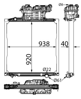 MAHLE CR701000S Radiator, engine cooling