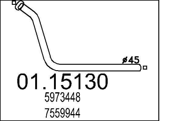 MTS kipufogócső 01.15130