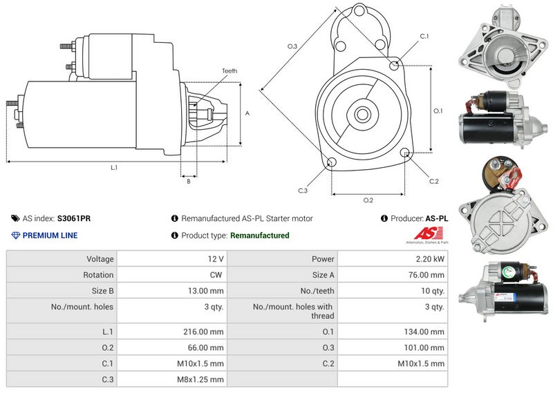 AS-PL S3061PR Starter