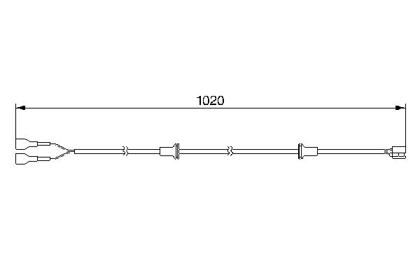 BOSCH figyelmezető kontaktus, fékbetétkopás 1 987 474 976