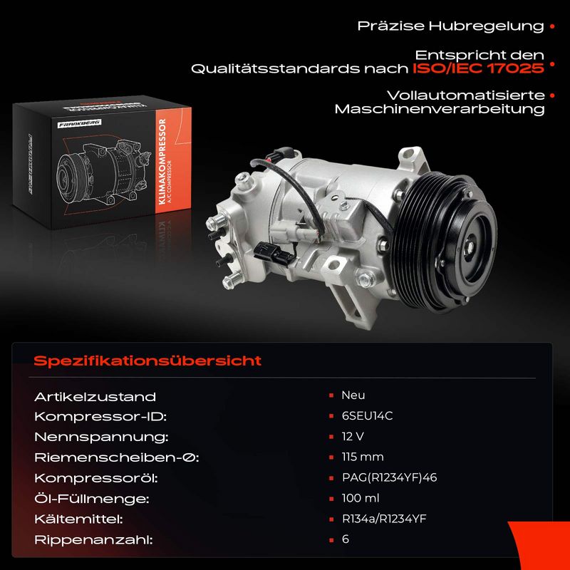 Frankberg 5481FB0051134 Compressor, air conditioning