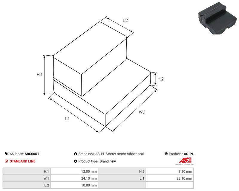 AS-PL SRS0051 Repair Kit, starter