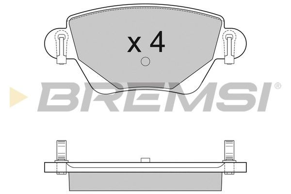 Комплект гальмівних накладок, дискове гальмо, Bremsi BP2927