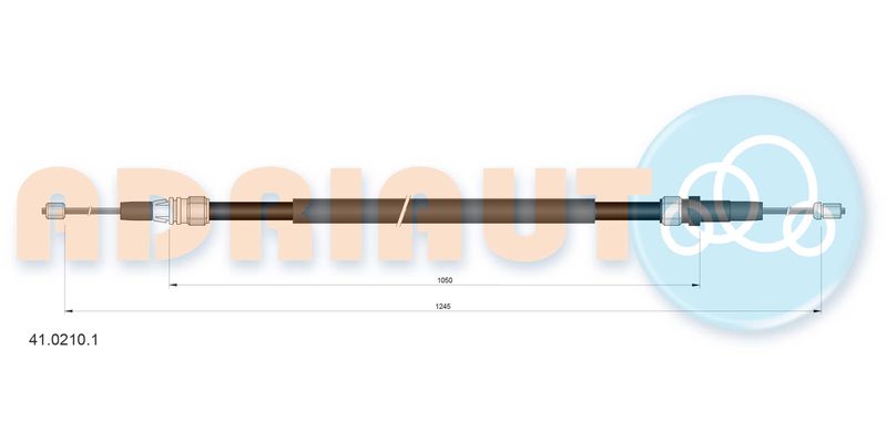 Тросовий привод, стоянкове гальмо, Adriauto 41.0210.1