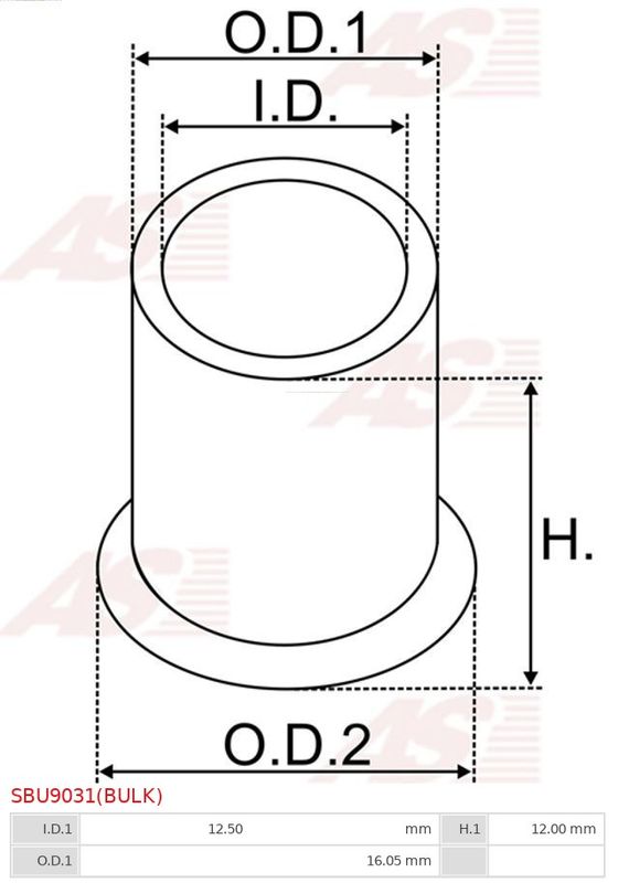 Втулка, вал стартера, Auto Starter SBU9031(BULK)