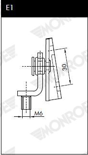 MONROE ML5051 Gas Spring, boot/cargo area