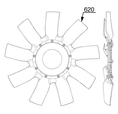 Product Image - Koelventilatorwiel - CFW91000P - MAHLE