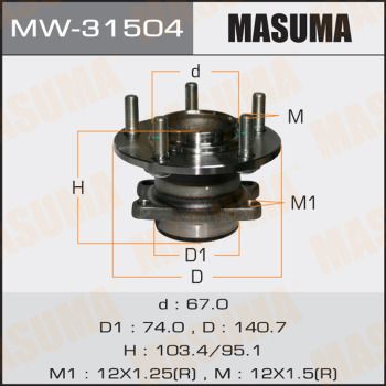 Комплект колісних підшипників, Masuma MW-31504