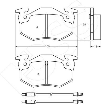 1-GNC R-216 - Brake Pad Set, disc brake