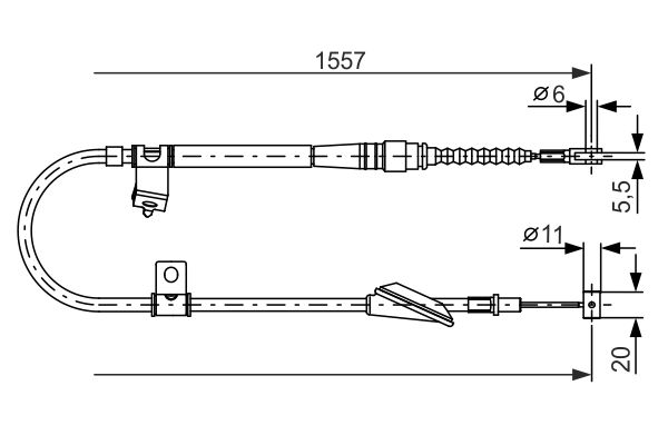 BOSCH huzal, rögzítőfék 1 987 477 609