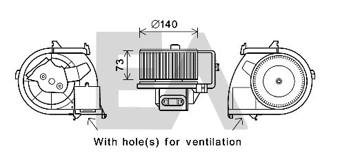 Motor eléctrico, ventilador habitáculo