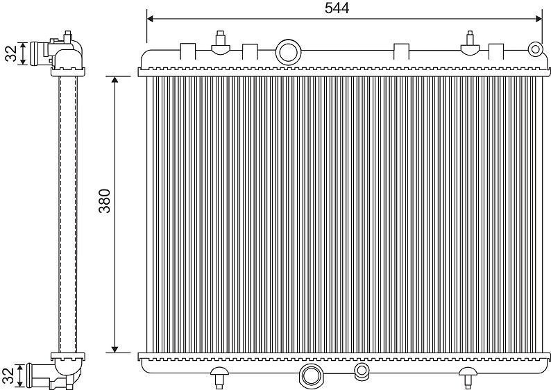 Radiateur+refroidissement+du+moteur VALEO 734338