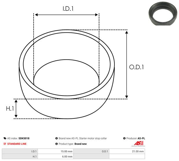 AS-PL SDK5018 Repair Kit, starter