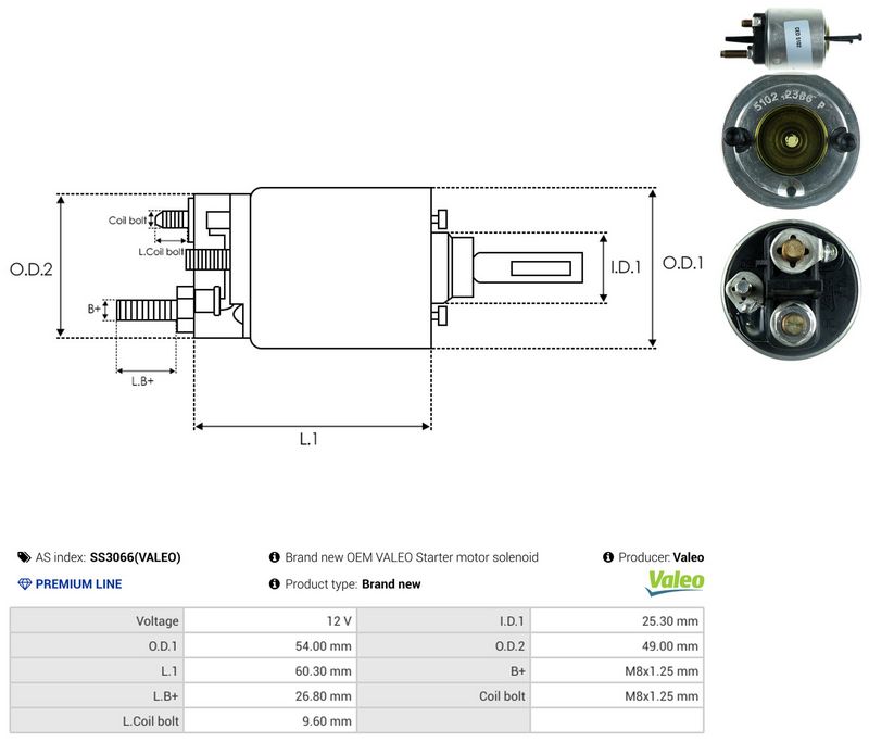 Magnetlülitus, starter, AS-PL SS3066(VALEO)