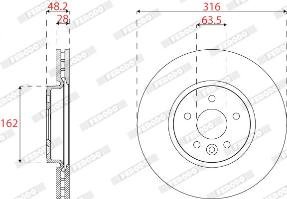 FERODO DDF2794C Brake Disc
