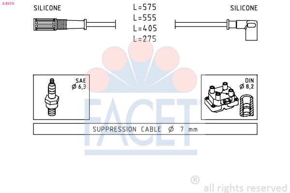 FACET Bougiekabelset 4.8616