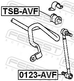 FEBEST 0123-AVF Link/Coupling Rod, stabiliser bar