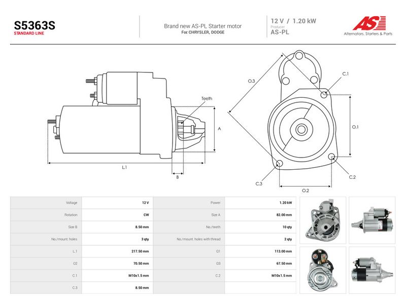 Starter, AS-PL S5363S