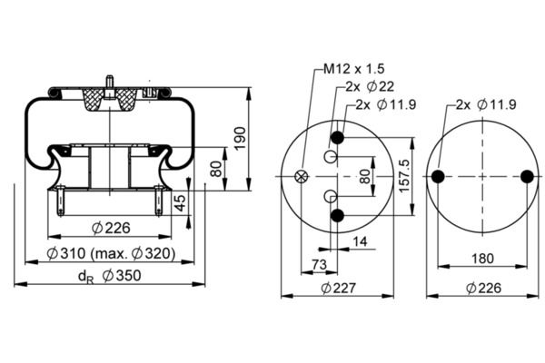 Mech, pneumatické odpružení 1 DF 23 B-3