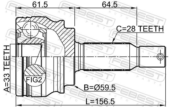 FEBEST 0410-GA Joint Kit, drive shaft