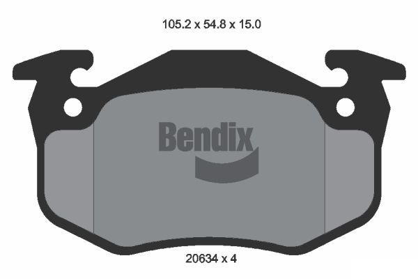 BENDIX Braking fékbetétkészlet, tárcsafék BPD1715