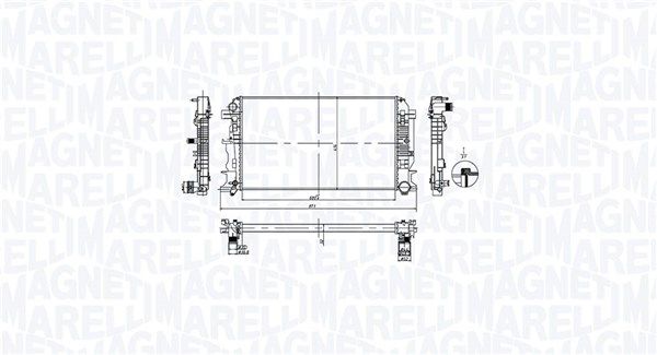 Радіатор, система охолодження двигуна, Magneti Marelli 350213212600