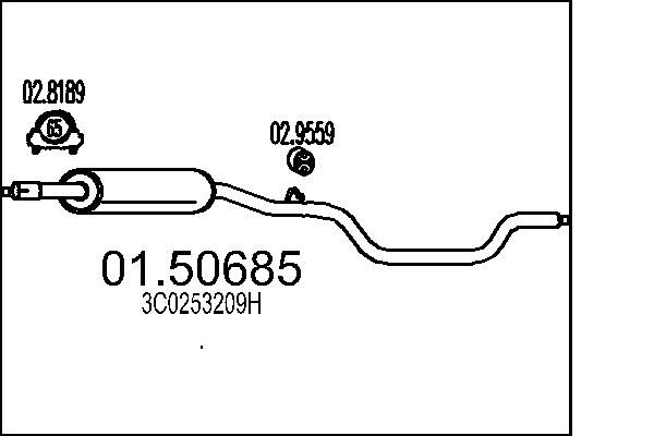 Проміжний глушник, Mts 01.50685