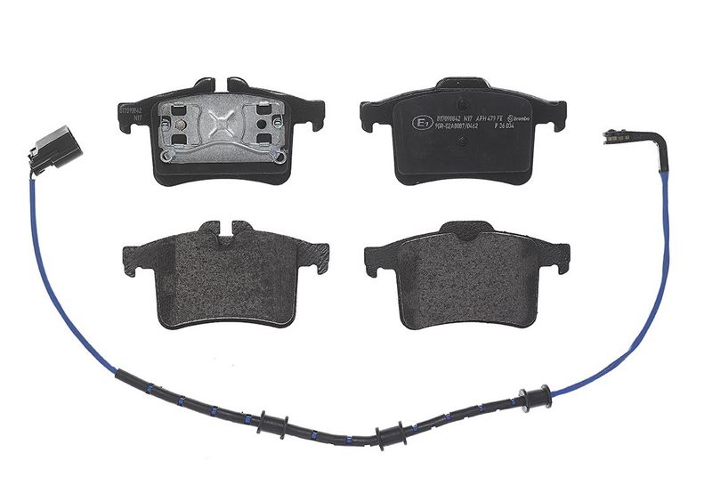 Piduriklotsi komplekt, ketaspidur, BREMBO P 36 034