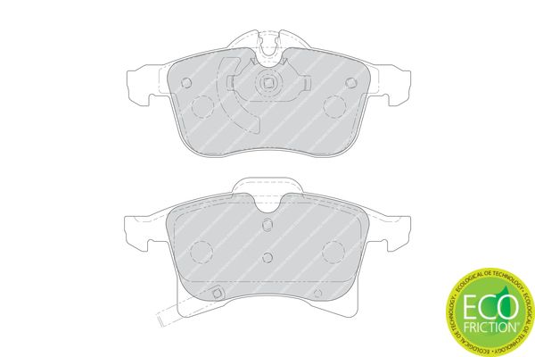 FERODO FDB1640 Brake Pad Set, disc brake