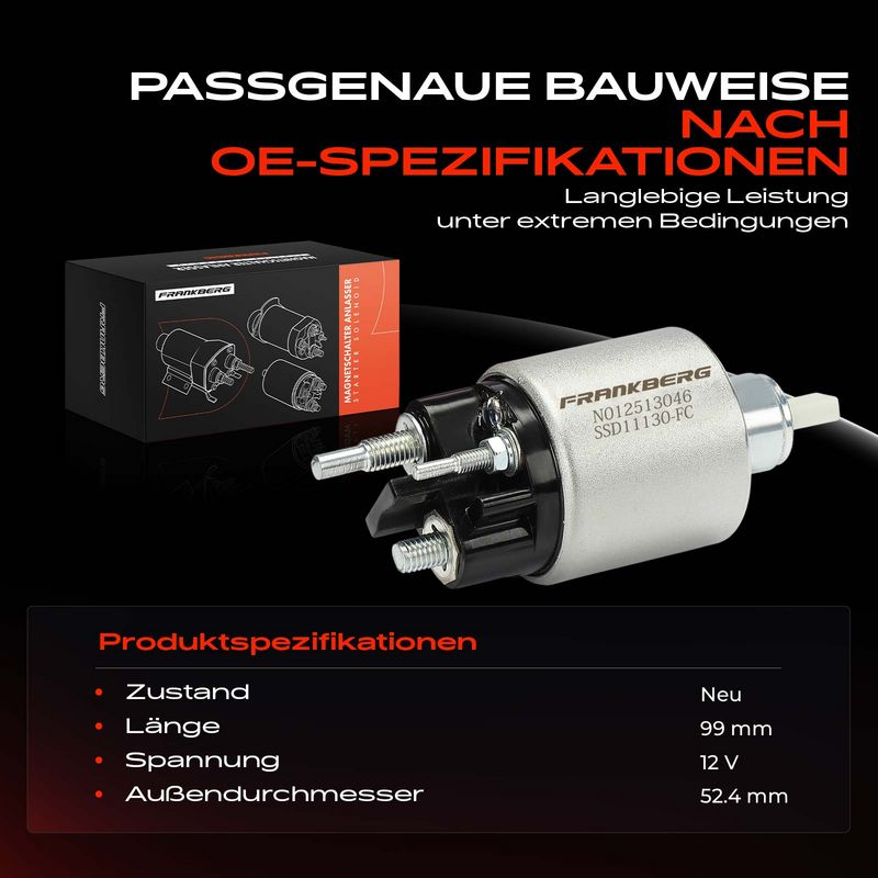 Frankberg 5481FB0058651 Solenoid Switch, starter
