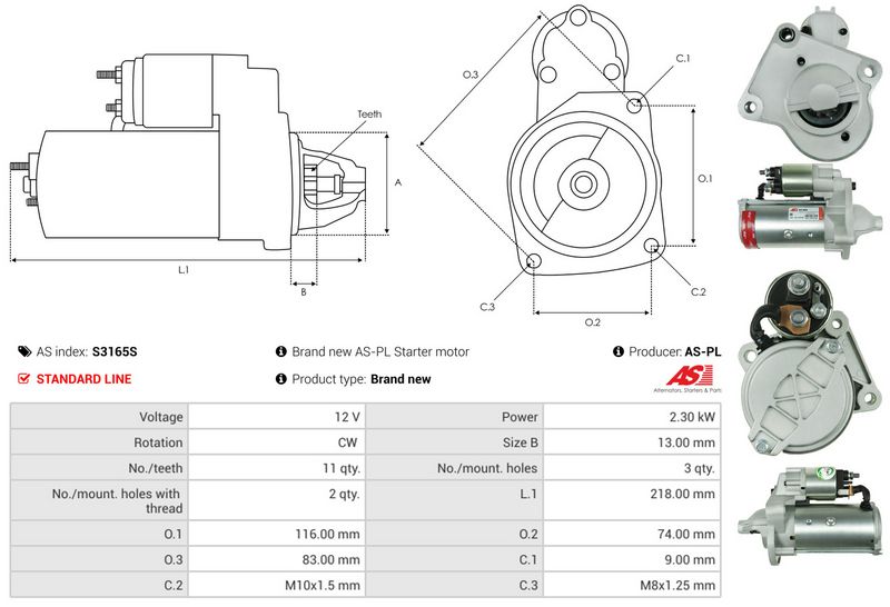 AS-PL S3165S Starter