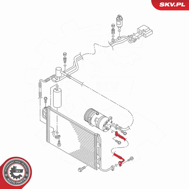 ESEN SKV 43SKV558 High/Low-pressure Line, air conditioning