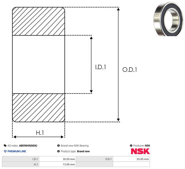 AS-PL ABE9049(NSK) Bearing