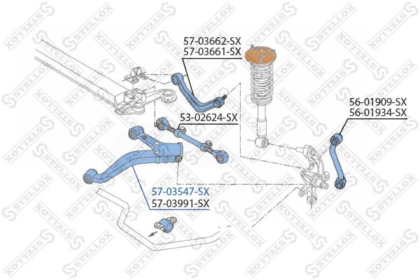 STELLOX 57-03547-SX Control/Trailing Arm, wheel suspension