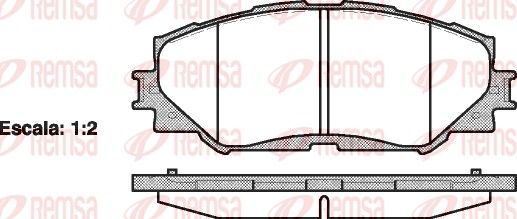 Колодка тормозов. диск. TOYOTA AURIS, RAV 4 передн. (выр-во REMSA)