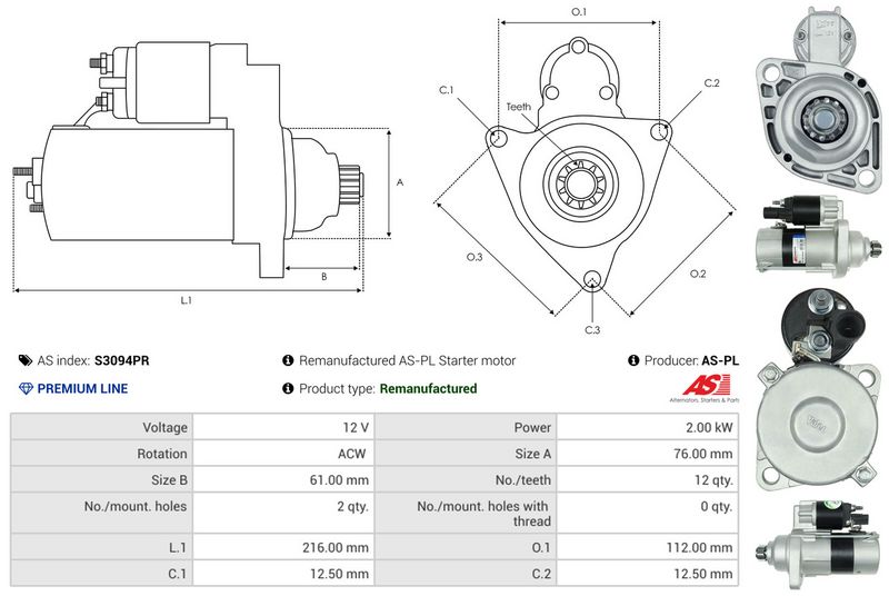 AS-PL S3094PR Starter